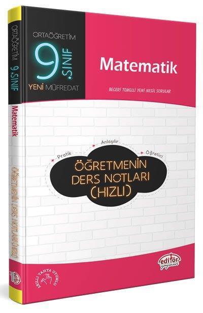 Editör 9.Sınıf Matematik Öğretmenin Ders Notları Hızlı