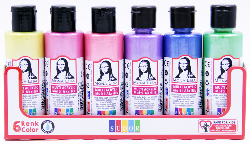 Monalisa Multi Akrilik İnci Set 6x70 ml Sd10061