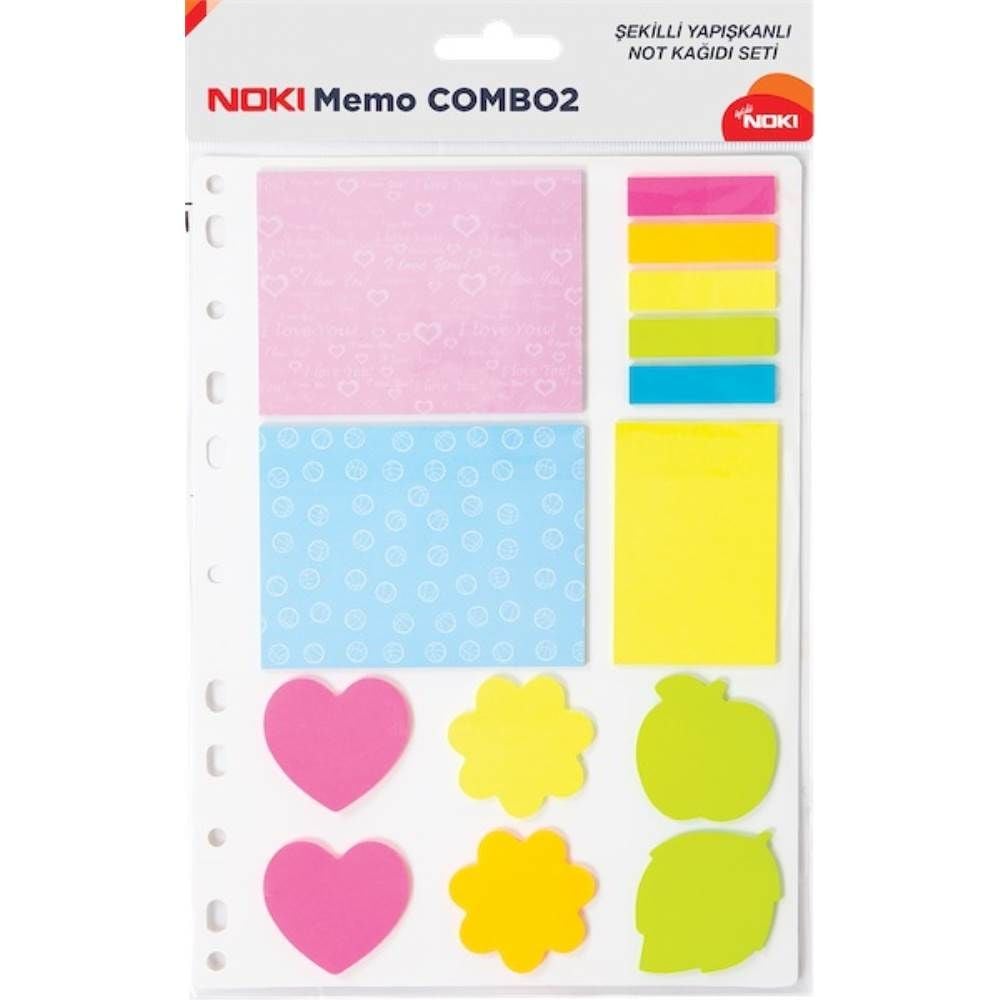 Noki Memo Combo 2 Yapışkanlı Not Kağıdı 75x75 mm 12702