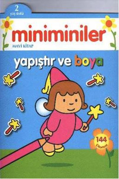 Miniminiler Yapıştır ve Boya Mavi Kitap 2+ Yaş