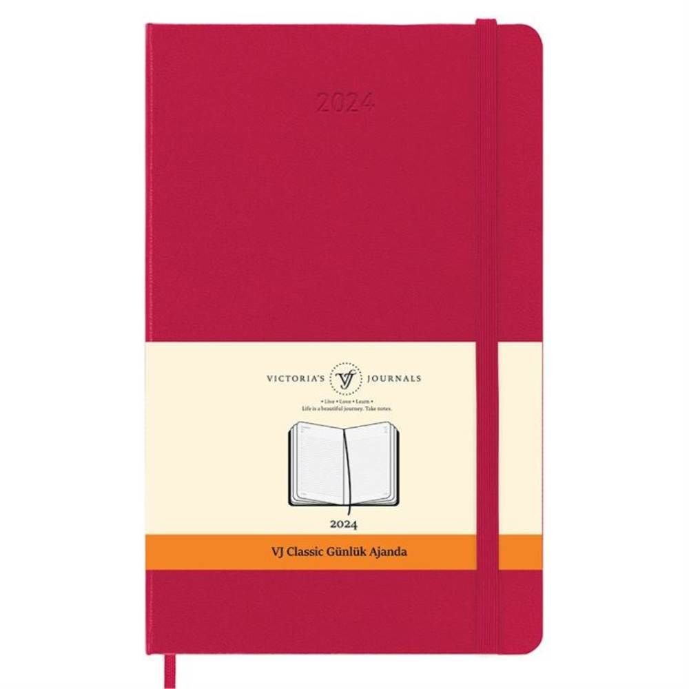 Victorias Journals 2024 13x21 Lastikli Günlük Ajanda