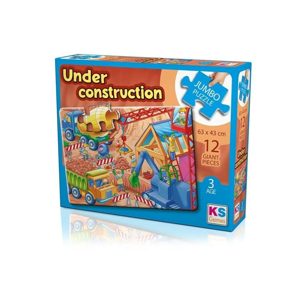 Under Construction Jumbo Çocuk Puzzle 50 Parça 31004