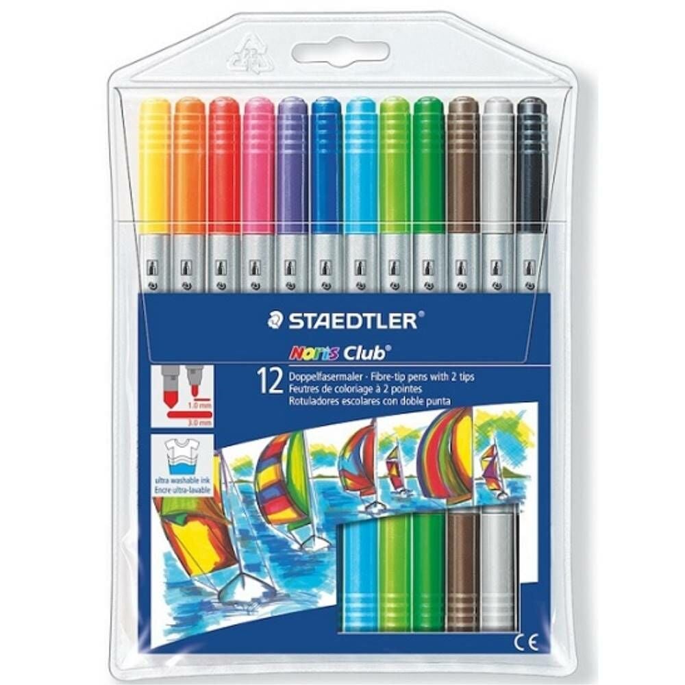 Staedtler Keçeli Kalem Çift Uçlu 12Li 320 Nwp12