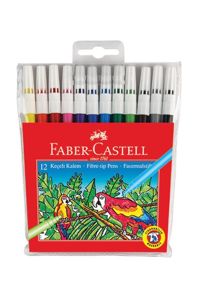 Faber Castell Keçeli Kalem 12 Renk Yıkanabilir 155130
