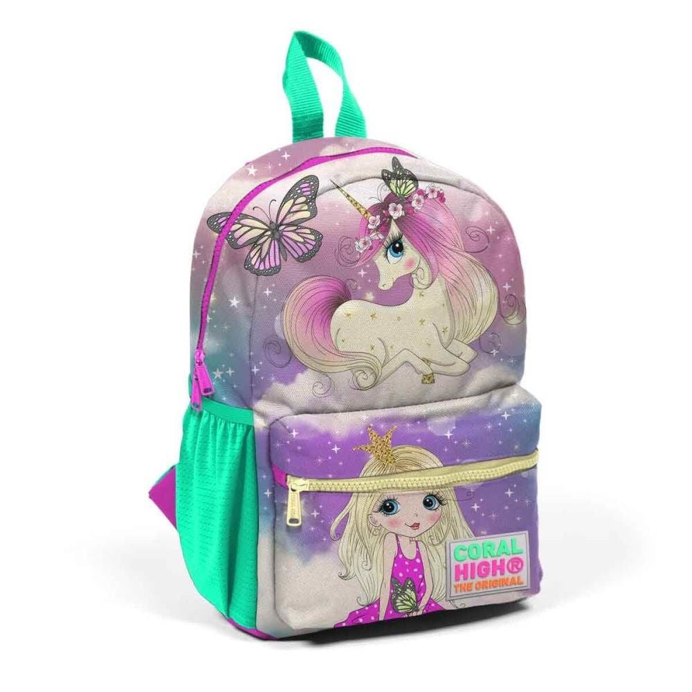 Coral High Ana Okulu Çantası Simli Unicorn 23533