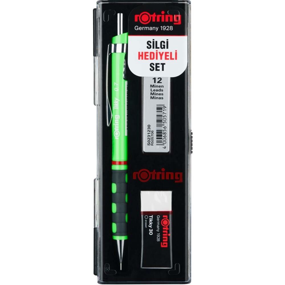 Rotring Versatil Kalem Tıkky Okul Seti 0.7 Neon Yeşil