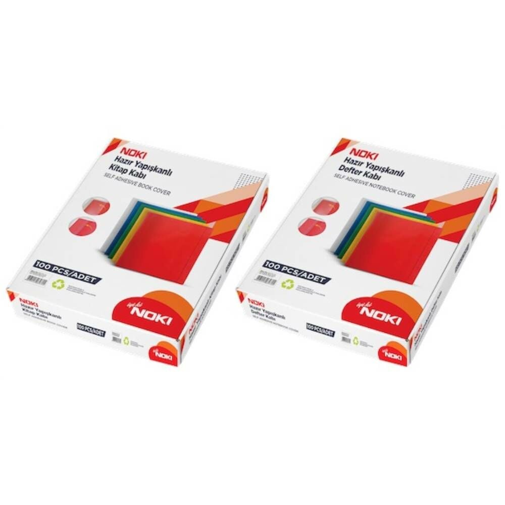 Noki Hazır Defter Kabı Yapışkanlı A4 10 Lu Şeffaf 60160-10