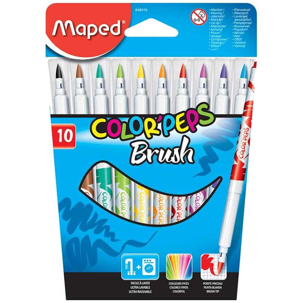 Maped Keçeli Kalem Color'peps Fırça Uç 10 Lu 848010