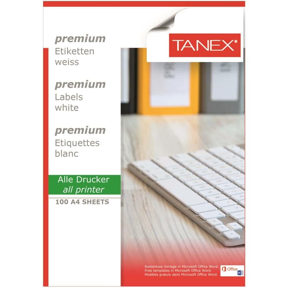 Tanex Laser Etiket Tw-2028 52.5 X 41 Mm 100 Lü
