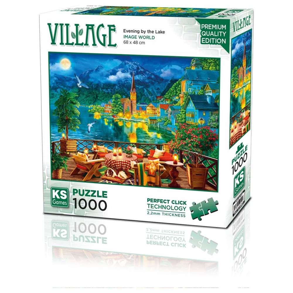 Evening By The Lake in Hallstat 1000 Parça Puzzle 20821