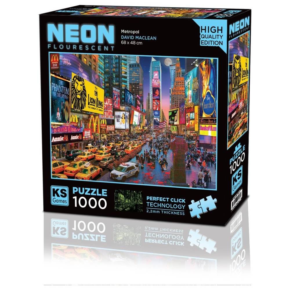 Metropol 1000 Parça Neon Puzzle 20766