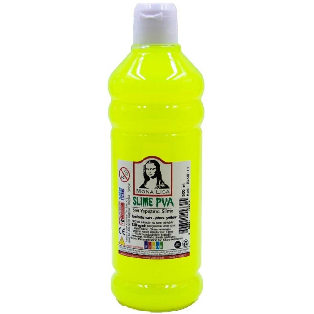 Südor Slime Yapıştırıcı 500 ml Fosforlu Sarı SL05-11