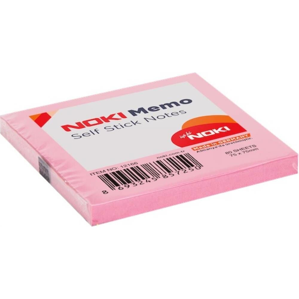 Noki Memo Yapışkanlı Not Kağıdı 75X75 80 Yp 12166 A.Pembe