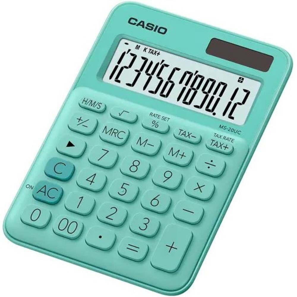 Casıo Hesap Makinesi Masaüstü Ms-20Uc-Gn 12 Hane
