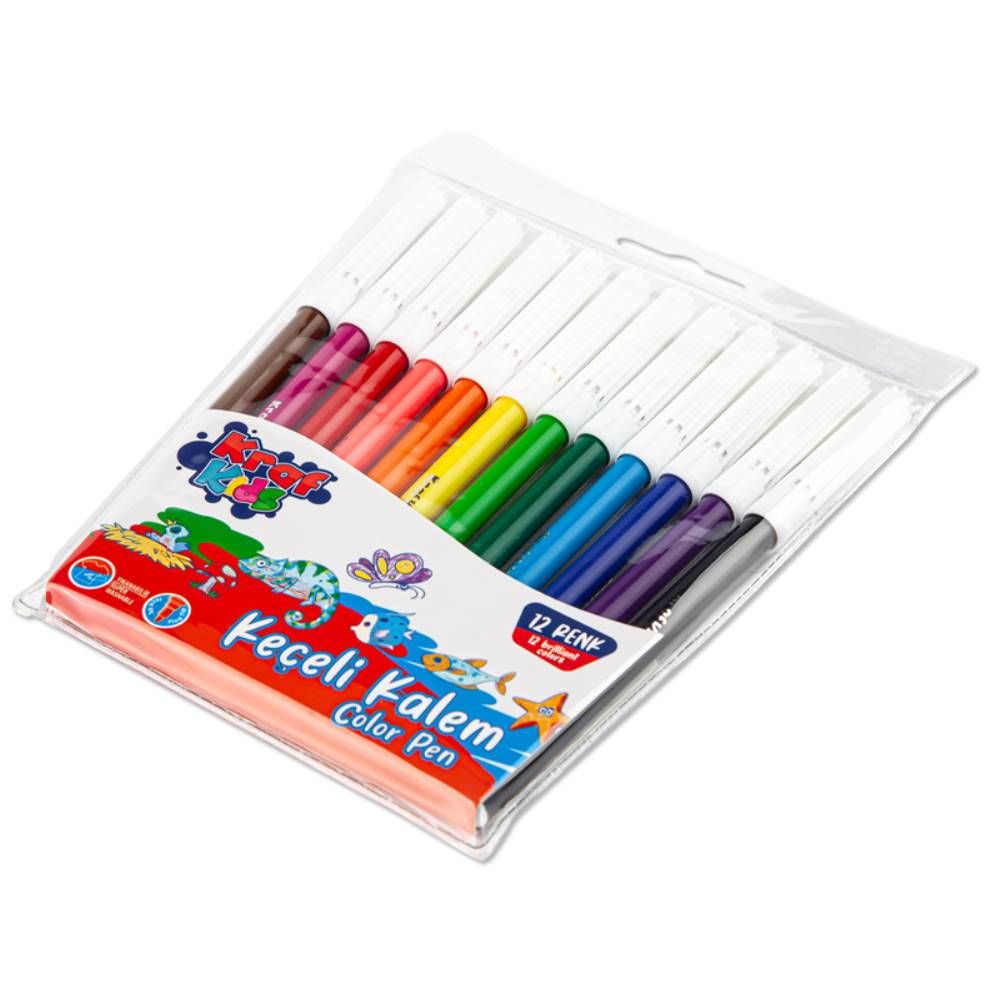 Kraf Kıds Keçeli Kalem 12 Li 265 (244.800 Ad)