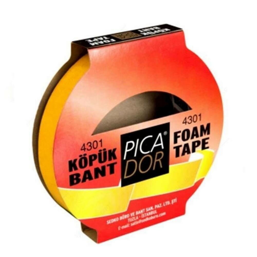 Picador Çift Taraflı Köpük Bant Askılı 25 mm X 5 mt 4301