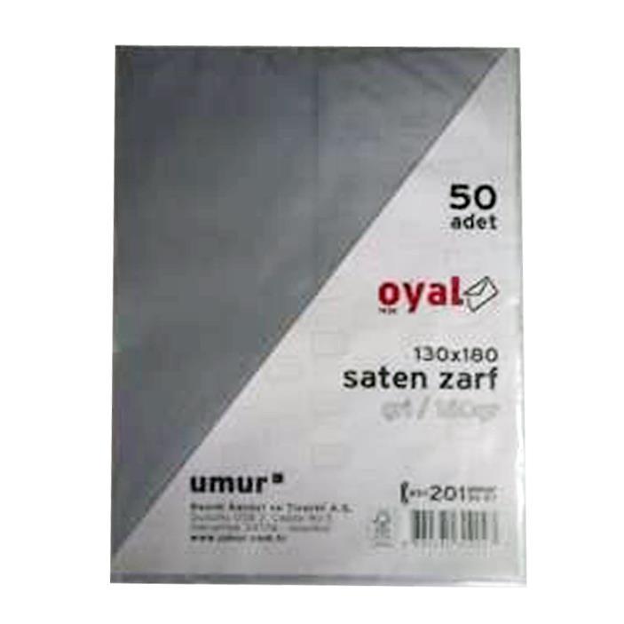 Oyal Davetiye Zarfı 13x18 cm 160 gr Saten 50 li Füme
