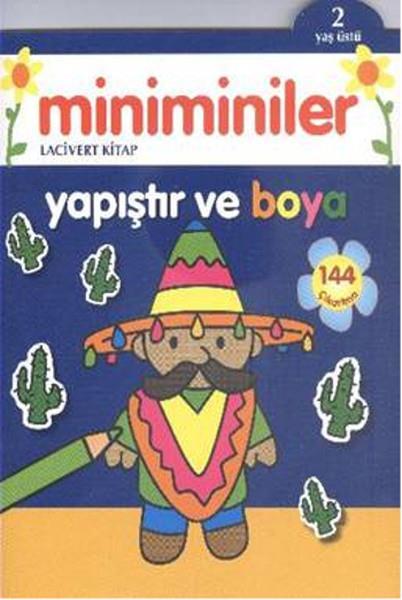 Miniminiler Yapıştır ve Boya Lacivert Kitap 2+ Yaş