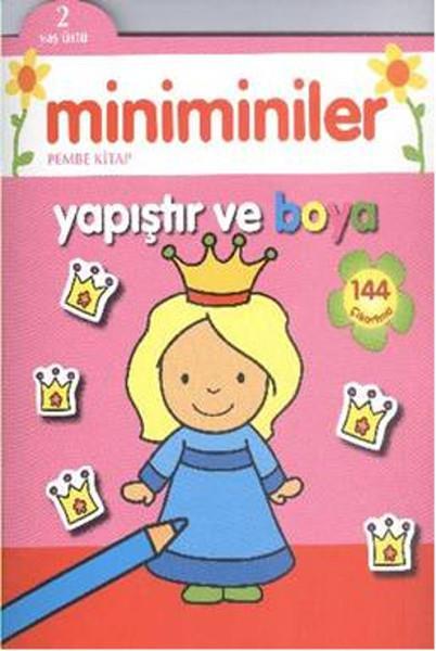 Miniminiler Yapıştır ve Boya Pembe Kitap 2+ Yaş