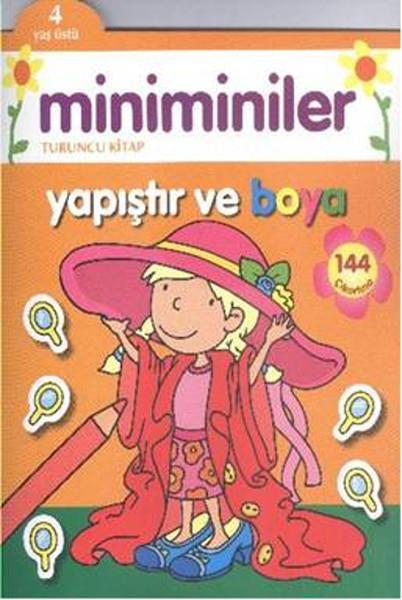 Miniminiler Yapıştır ve Boya Turuncu Kitap 4+ Yaş