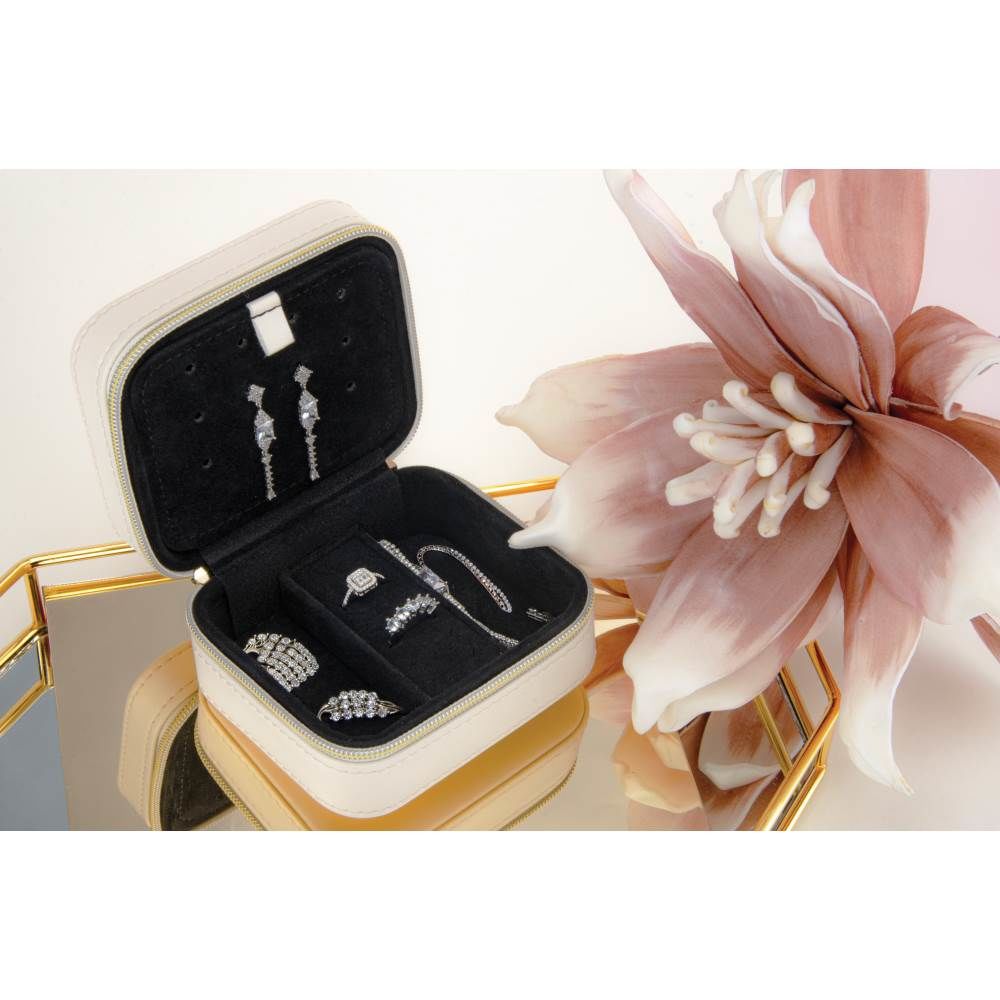 Loren Medium Takı Kutusu Krem BX2493