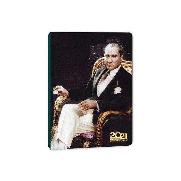 Atatürk 2021 Günlük Ajanda 14x20 Ciltli Büyük Önder 830361-99