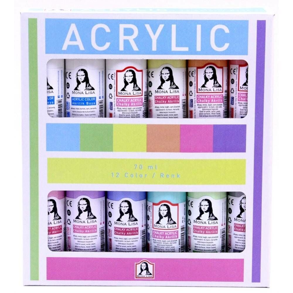 Südor Akrilik Boya Set Monalısa 12X70ml Chalk Sd150-X16