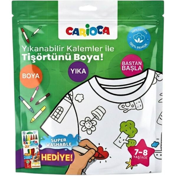 Carioca LN-80009 Boyanabilir Tişört 7-8 Yaş