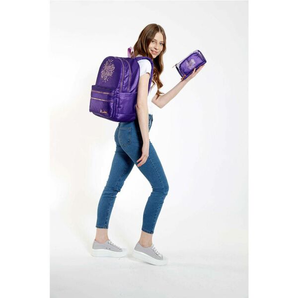 Kaukko K1563 Sparkle Mor Sırt Çantası