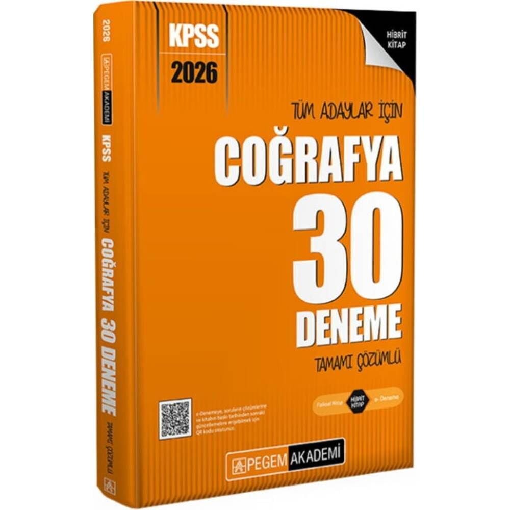 Pegem 2026 KPSS Coğrafya Çözümlü Deneme