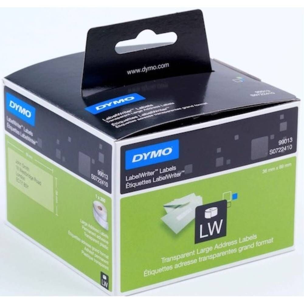 Dymo Etiket Lw Geniş Adres 89X36mm 260 Adet Şeffaf 722410-99013