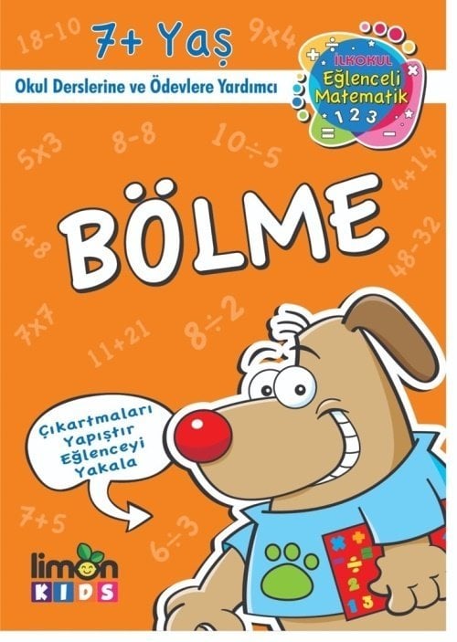 İlkokul Eğlenceli Matematik Çıkartmalı Bölme 7+Yaş