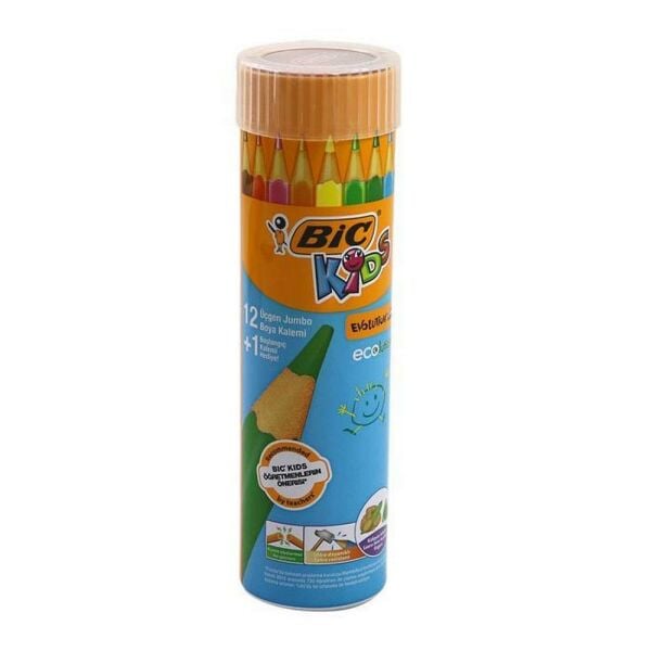Bic Evolution Kuru Boya Jumbo Üçgen 12 Renk Tüp 958192