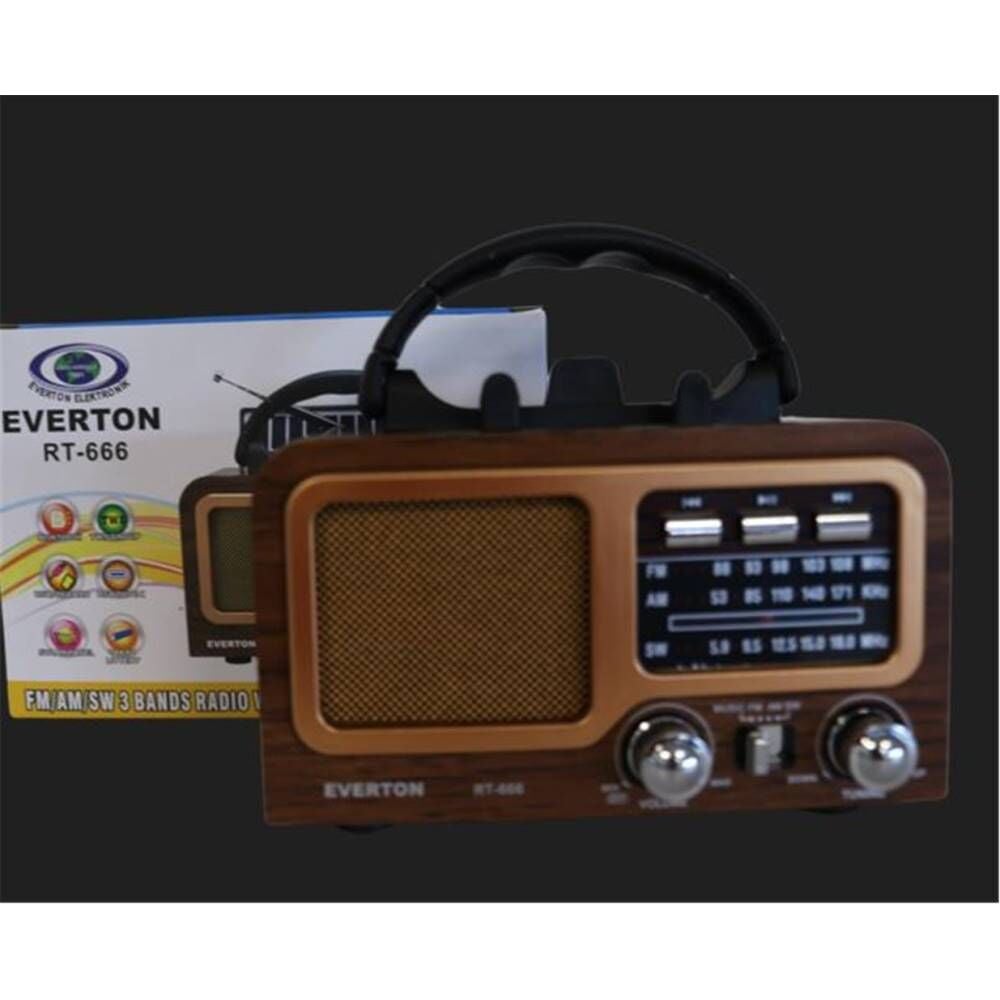 Everton Rt-666 Fm-Usb-Tf-Aux Şarjlı Nostaljik Radyo