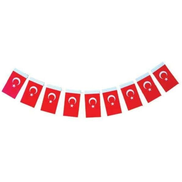 Buket Bayrak İpli Büyük Türk 11X18 Cm 40 Lı Bkt-303