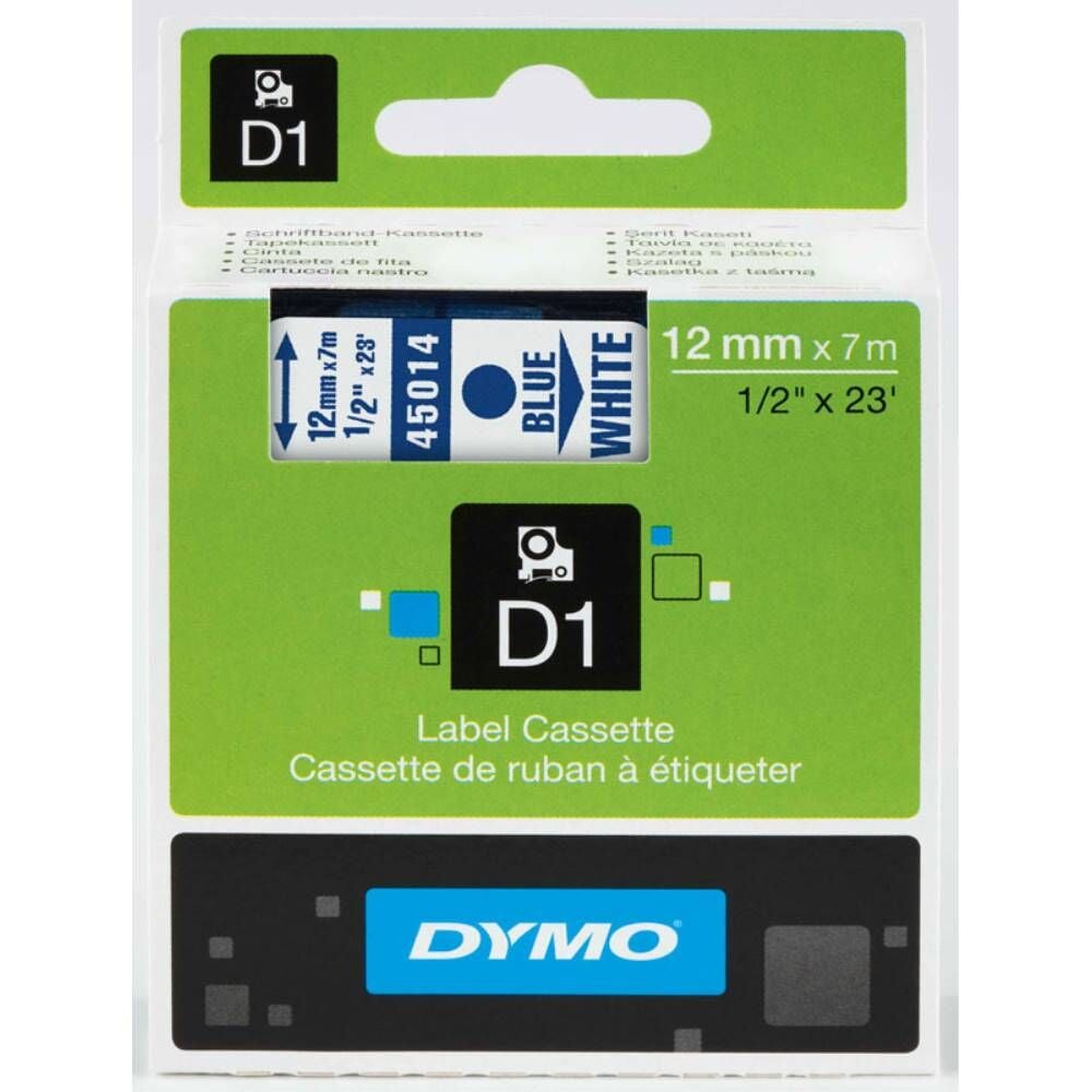 Dymo Şerit D1 12Mm X 7Mt Beyaz/Mavi 720540 45014