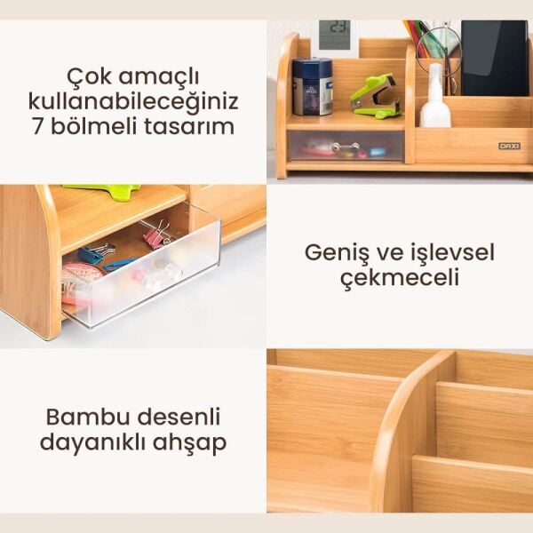 Daxi Ahşap Masa Kalemliği DX-403
