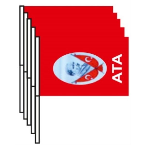 Buket Bayrak Sopalı Atatürk 80 Li 12X22,5Cm Bkt-301