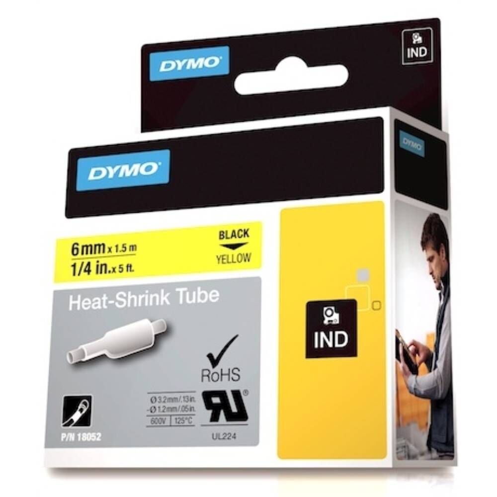 Dymo Şerit Rhinopro 6Mm X 1.5Mt Sarı/Siyah 18052