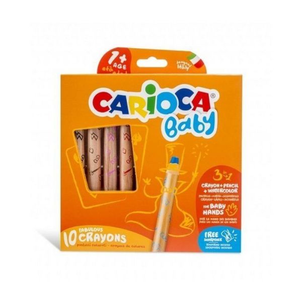 Carioca 42818 3 in 1 Bebek Kuru Boya 10 Renk