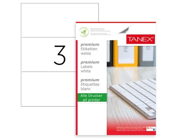 Tanex TW-2003 210x99 mm Laser Etiket
