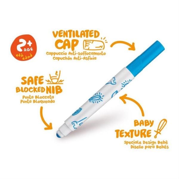 Carioca Bebek Jumbo Renk Değiştiren Keçeli Kalem 6 Renk 2+ Yaş 42813