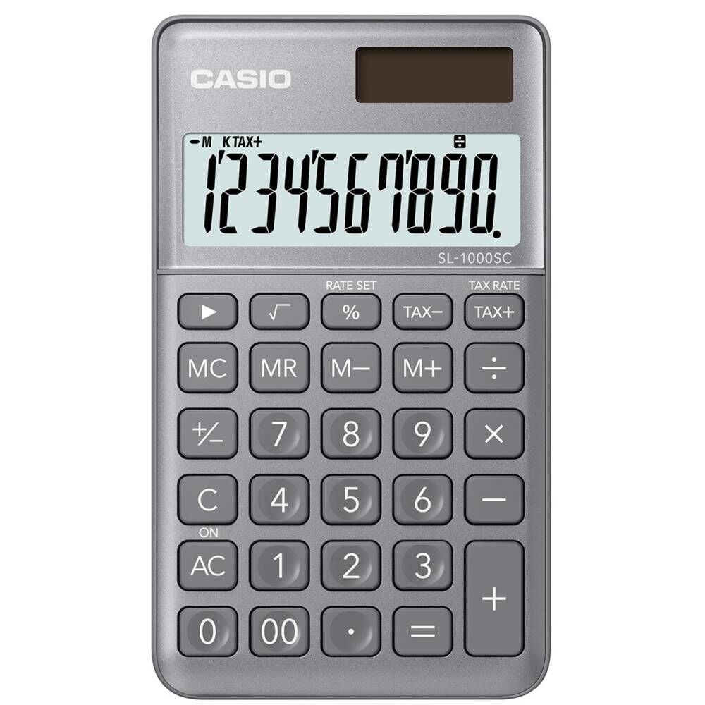Casıo Hesap Makinesi Masaüstü Sl-1000Sc-Gy-N-Dp Eflatun