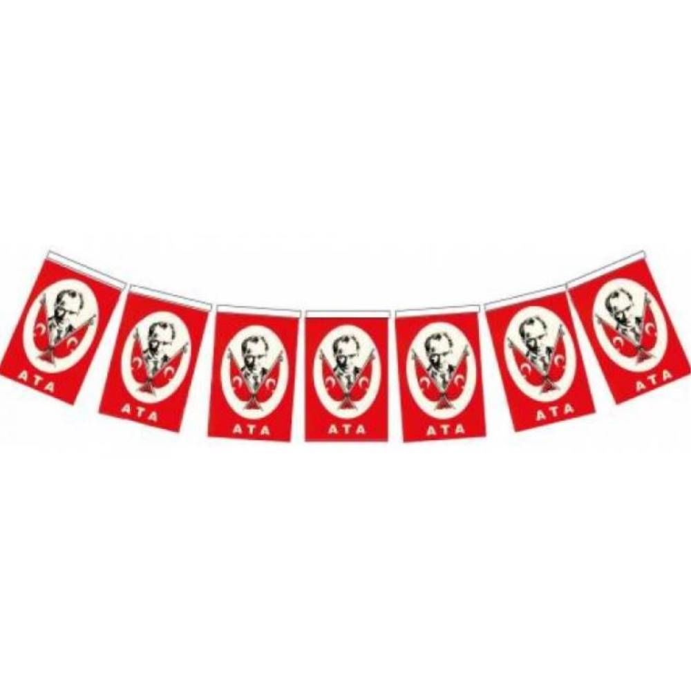 Buket Bayrak İpli Minik Ata 6X10 Cm 40 Lı Bkt-305