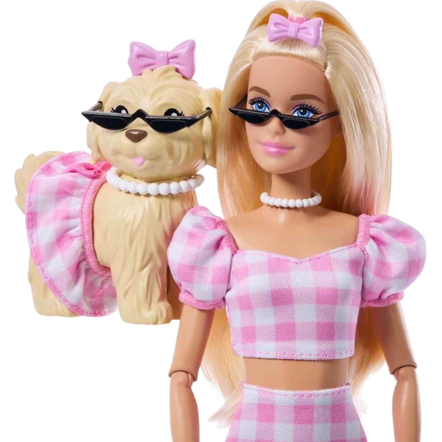 Barbie Uyumlu Dostlar Sarı Saçlı Bebek ve Köpekçiği JFP36