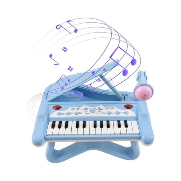 Learning Fun Learning Fun 25 Tuşlu Mikrofonlu Eğitici Çocuk Piyano Seti Mavi