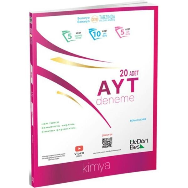 Üçdörtbeş AYT Kimya Ösym Tarzında Hazırlanmış 20 Deneme