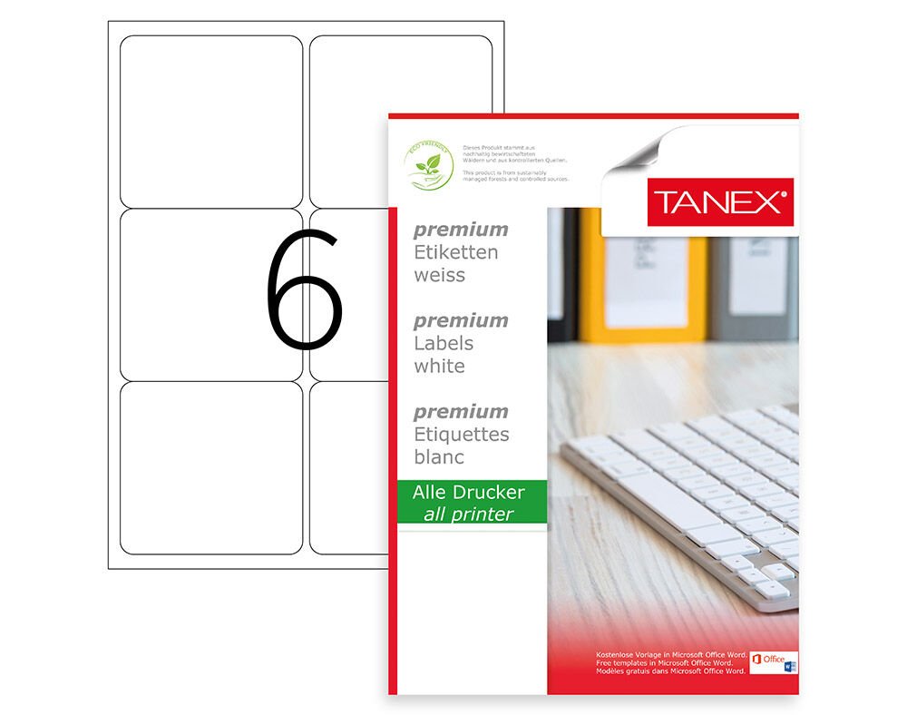 Tanex TW-2006 99.1x93.1 mm Laser Etiket