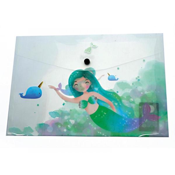 Taros Unick Color Mermaid Çıtçıtlı Dosya A4 4051