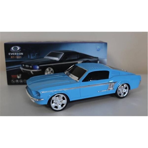 EVERTON RT-1951 Mavi (Blue) Arabalı  Bluetooth Fm-Usb-Tf-Aux Şarjlı Nostaljik Radyo